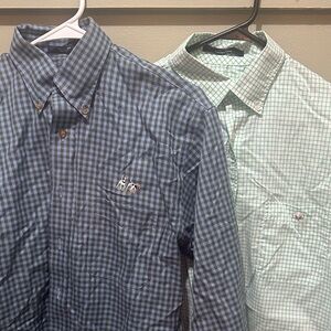 Men's Sourhern Blue and Green Checkered Shirts